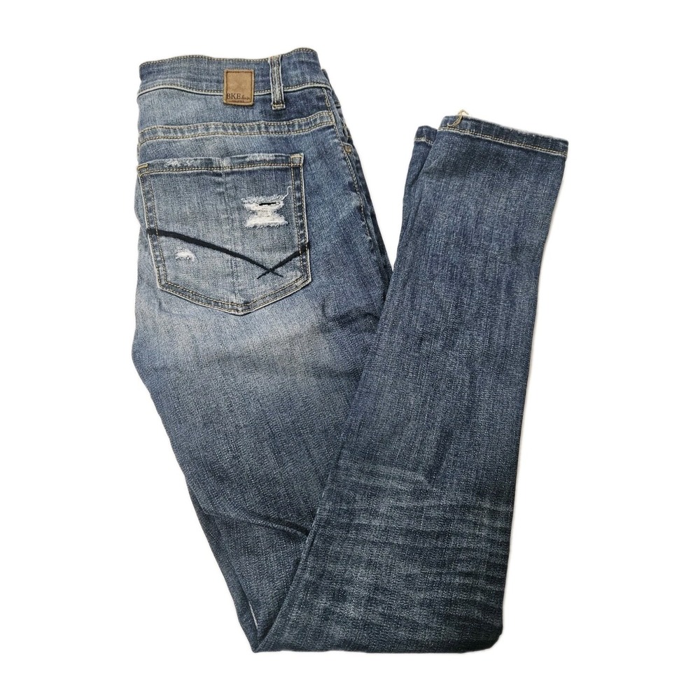BKE Payton Universal Fit Mid Rise Skinny Women's 29R Distressed‎